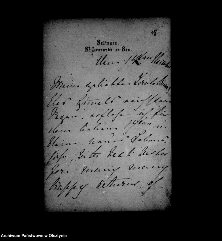image.from.unit.number "/Fragmente v. Briefen der Violet Swiney, geb. Gfin Schlippenbach aus Sallingen England an Anna Gfin Lehndorff geb. Hahn/"