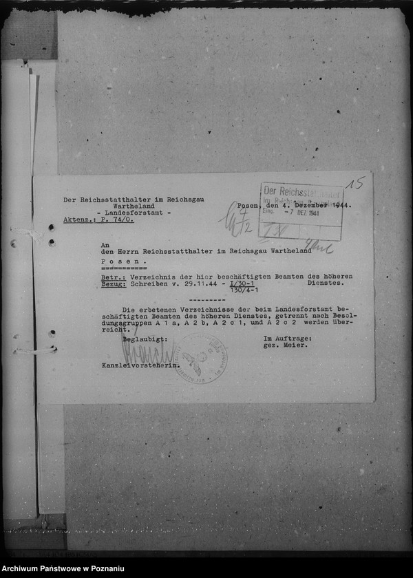 Obraz 19 z jednostki "Dienstaltersliste der Beamten des höheren Dienstes"