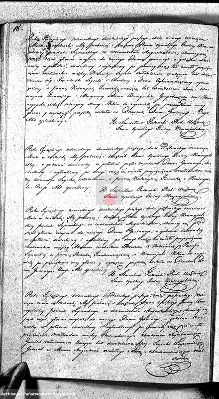 image.from.unit.number "Akta Zaślubionych Gminy Krasnopolskiey Powiatu Seyneńskiego od 1-go Stycznia 1825. Województwo Augstowskie."