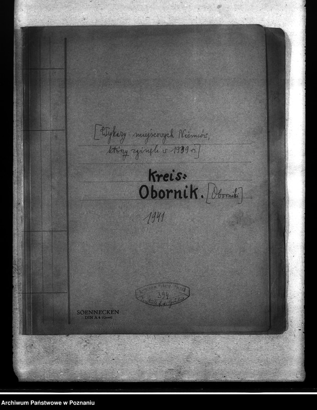 Obraz 4 z jednostki "Kreis Obornik (Oborniki). Wykazy miejscowych Niemców, którzy zginęli w 1939 roku"