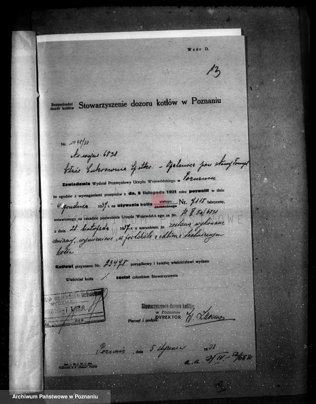 Obraz 18 z jednostki "Cukrownia Opalenica Spółka Akcyjna, nr woj. 6831"