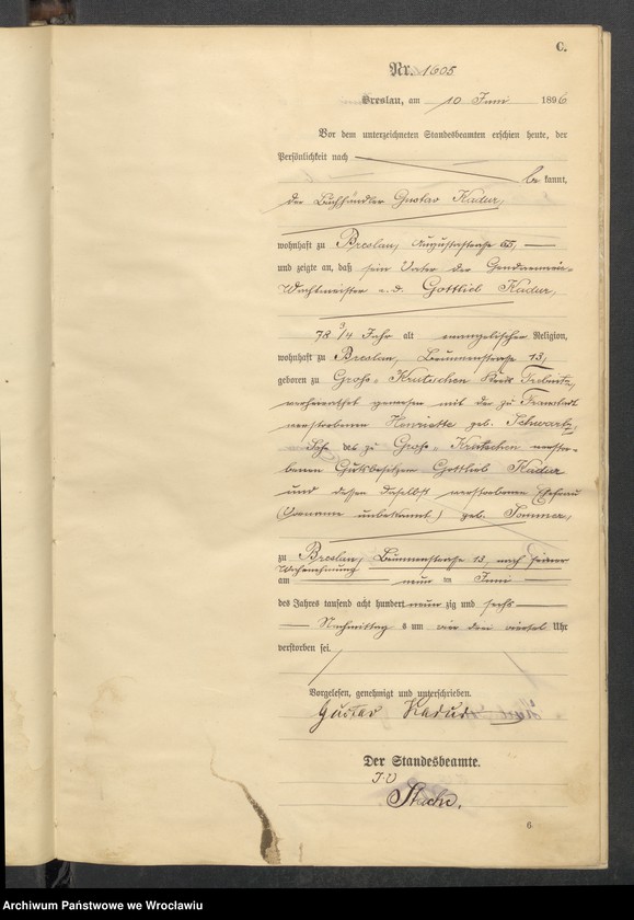 image.from.unit.number "Sterbe-Haupt-Register Breslau II 1896 Band 5"