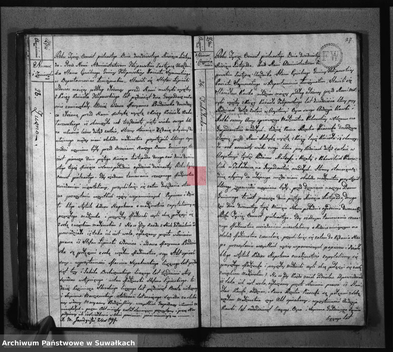 image.from.unit.number "Akta Zaślubionych Gminy Filipowskiey od 1-go Stycznia 1815 Roku"