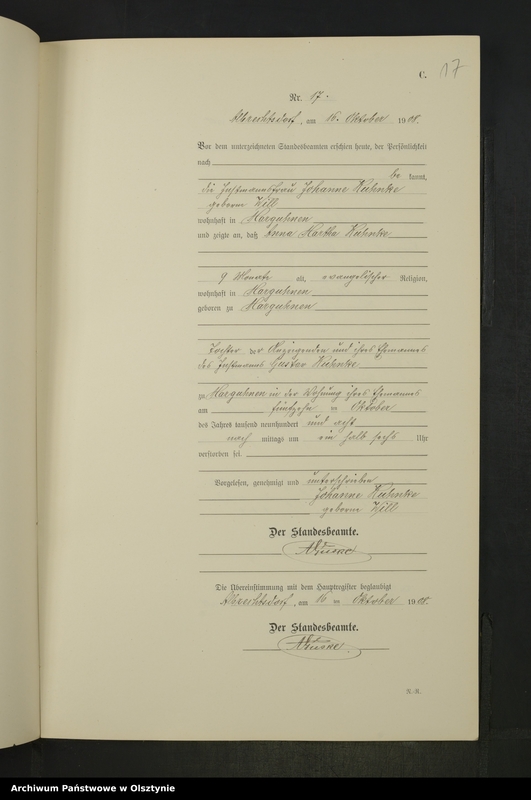 image.from.unit.number "Sterbe-Neben-Register Nr 1 - 22"