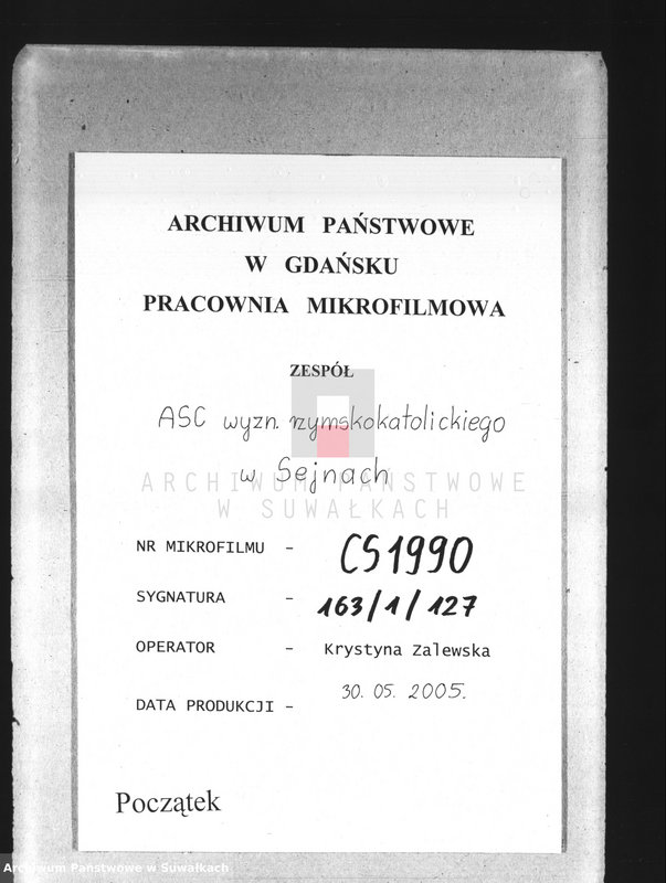 image.from.unit.number "[Księga akt urodzeń, małżeństw i zgonów wyznania rzymskokatolickiego parafii w Sejnach]"