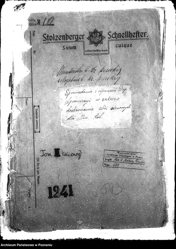 Obraz 4 z jednostki "Sprawozdania z czynności Dep. Aprowizacji w zakresie dostarczania zbóż siewnych dla Min. Roln."