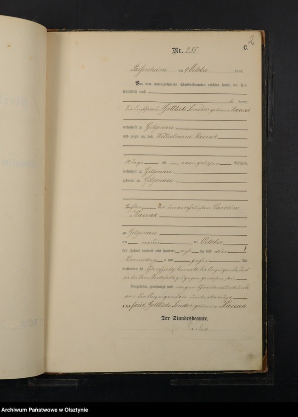 image.from.unit.number "Sterbe-Haupt-Register T.II Nr 235 - 306"