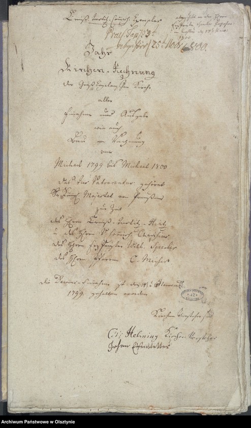 image.from.unit.number "Jahr Kirchen Rechnung der Gross Engelauschen Kirchen aller Einnahme und Ausgabe wie auch Bau-Rechnung"
