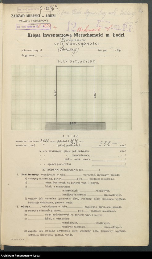 image.from.unit.number "Księga inwentarzowa nieruchomości m. Łodzi ul. Sosnowa"