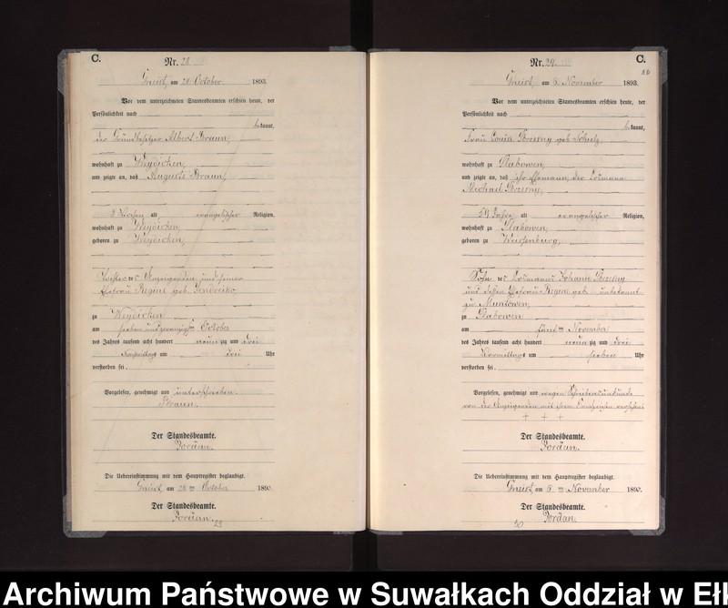 image.from.unit.number "Sterbe-Neben-Register des Königlichen Preussischen Standes-Amtes Gneist Kreis Loetzen"