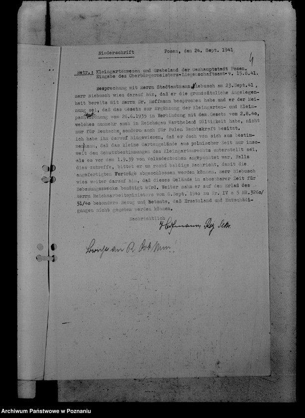 Obraz 8 z jednostki "Korespondencja i plany sytuacyjne ogródków działkowych w Poznaniu"