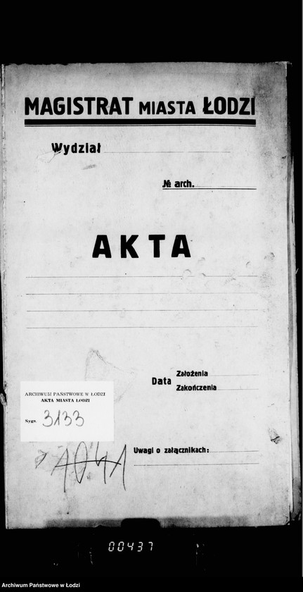 Obraz 4 z jednostki "Ob uveličnji kredita na remont mostovych v gorode Lodzi v 1895 g."