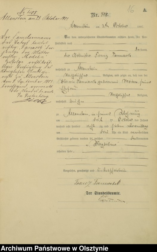 image.from.unit.number "Geburts-Haupt-Register Tom II,Nr 394 -590"