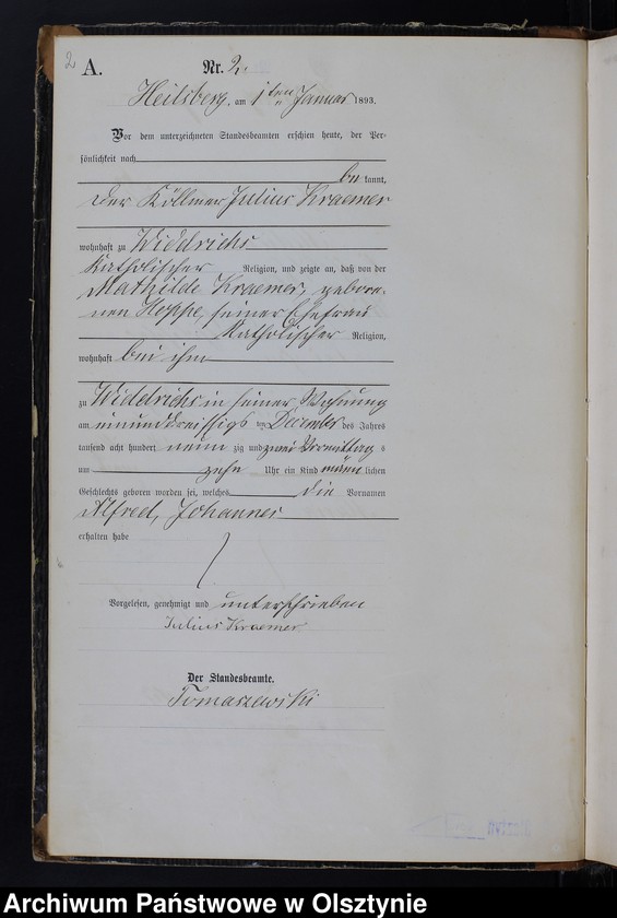 image.from.unit.number "Geburts-Haupt-Register Nr 1 - 150"