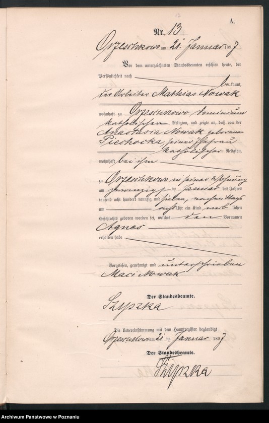 Obraz 16 z jednostki "Księga urodzeń"