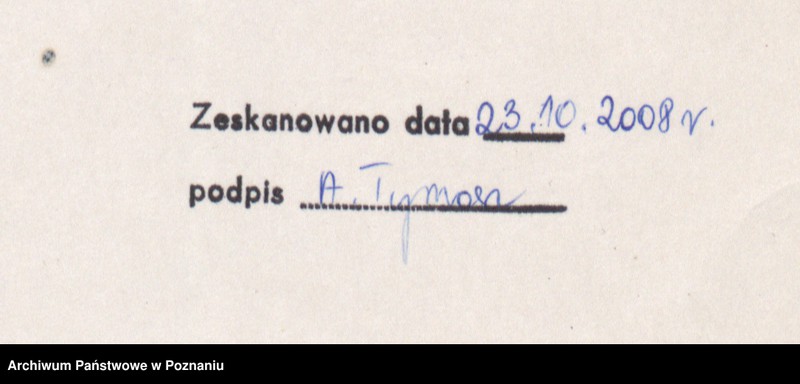 Obraz 20 z jednostki "Siedlce, powiat Wolsztyn - akta koła."