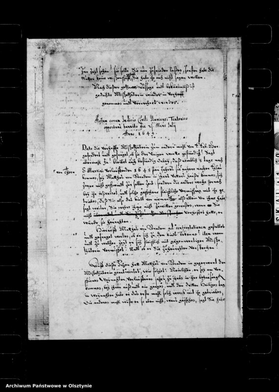 image.from.unit.number "Actum coram Senatu Teut. Ilaviensis betreffend Else Marzykowska wegen ihres Schulzensohn in Stradom empfangenen Kindes"