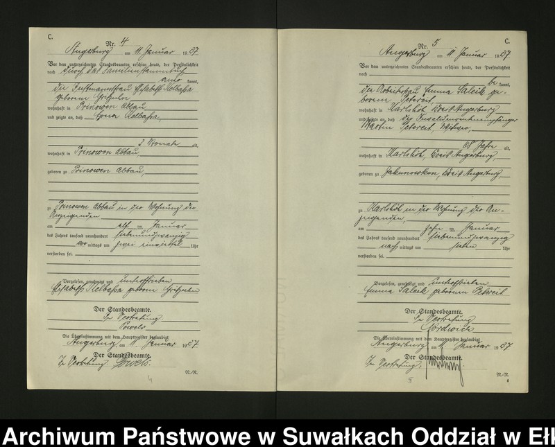 image.from.unit.number "C2. Sterbe = Register (Neben = Register) Standesamt Angerburg einschl. d. Standesamtsbez. Gr. Strengeln, Kehlen und Prinowen]"