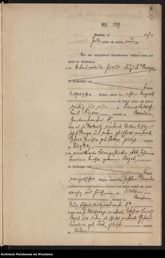 image.from.unit.number "Heiraths-Haupt-Register Breslau II 1890 Band 5"