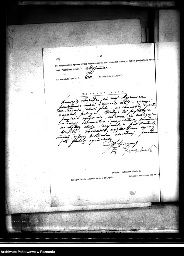 Obraz 18 z jednostki "Majątek Myjomice powiatu kępińskiego wyłączenie z art. 4,5 ustawy o przeprowadzeniu reformy rolnej"