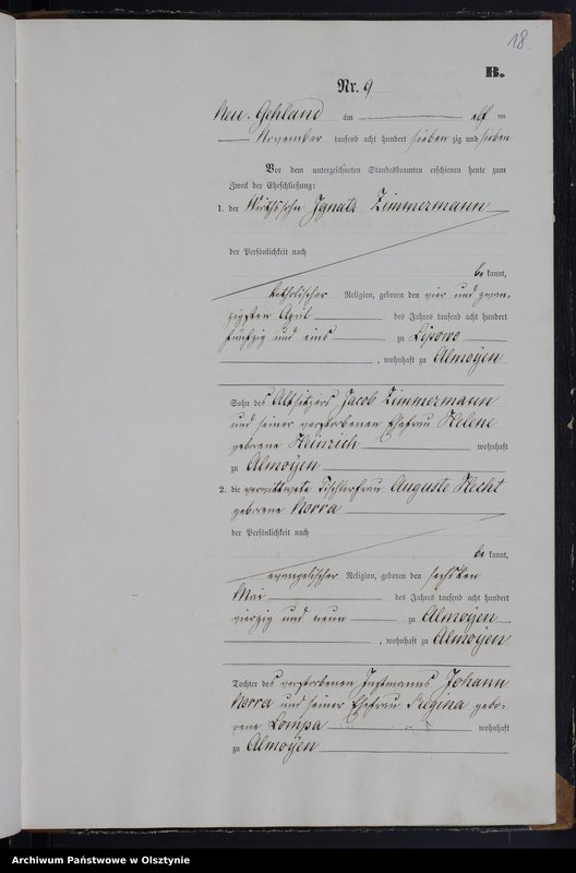 image.from.unit.number "Heiraths-Haupt-Register Nr 1 - 11"