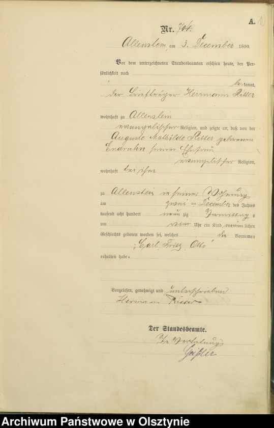 image.from.unit.number "Geburts-Haupt-Register Tom III,Nr 696 - 775"