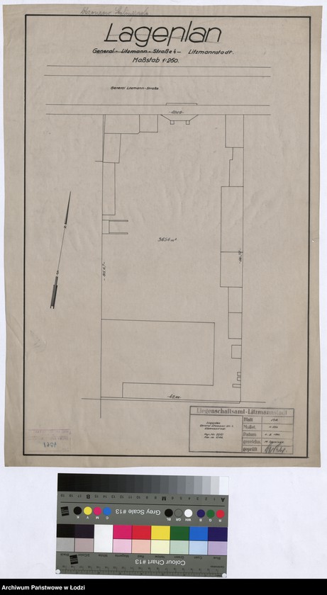 Obraz 1 z jednostki "Lageplan General-Litzmann-Strasse 4 - Litzmannstadt"