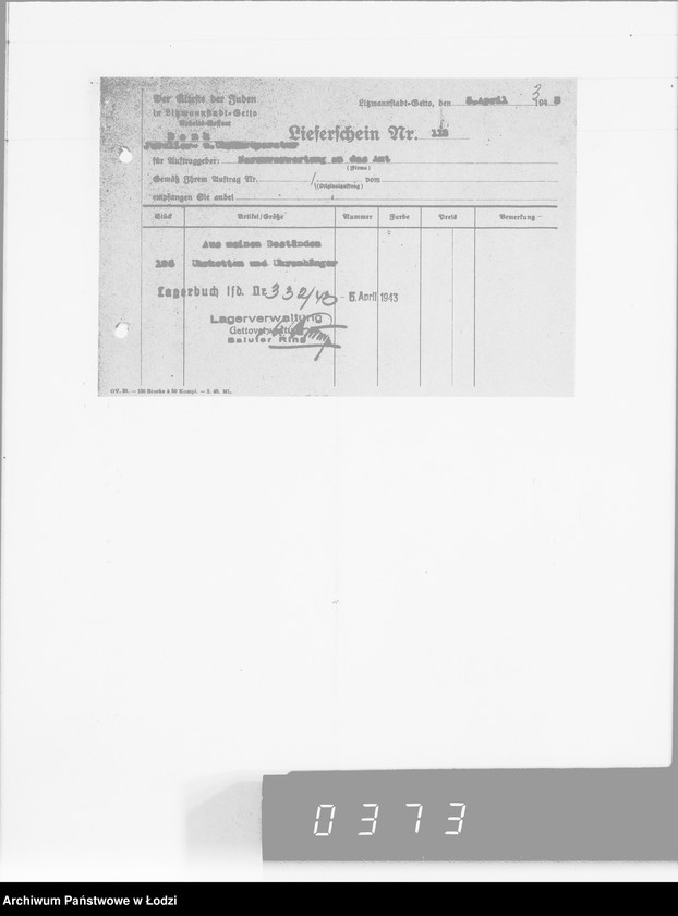 Obraz 7 z jednostki "Warenverwaltung-Lieferscheine"