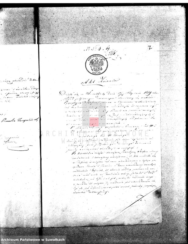 image.from.unit.number "[Dowody do Aktów Małżeństw zawartych w Parafii Ewang.-Augsb. w Suwałkach w roku 1869]"