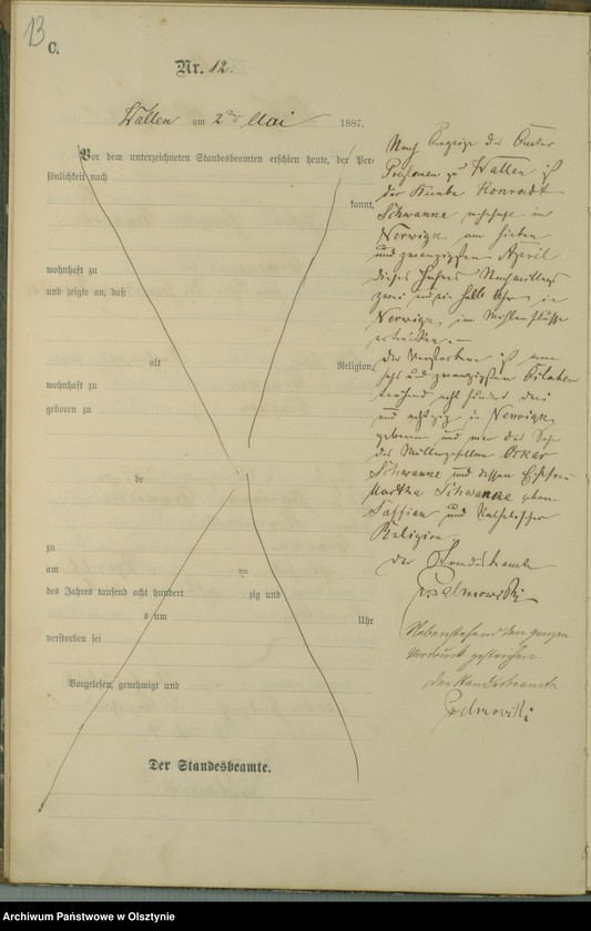 Obraz 15 z jednostki "Sterbe-Haupt-Register Nr 1 - 33"