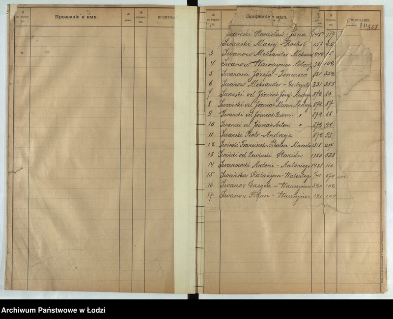 Obraz 12 z jednostki "[Skorowidz do ksiąg ludności stałej lit. i, j, k]"