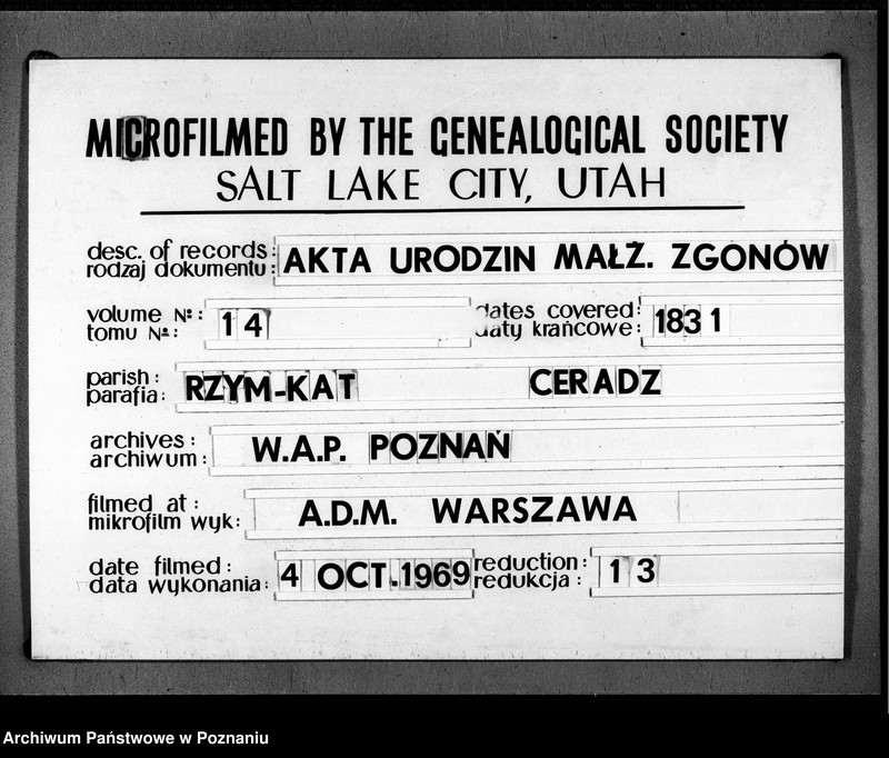 Obraz 1 z jednostki "Duplikat urodzonych, zaślubionych i zmarłych"