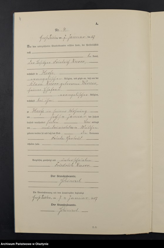 Obraz 6 z jednostki "Geburts-Neben-Register Nr 1 - 35"