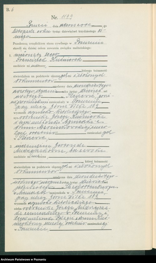 Obraz 8 z jednostki "Księga miejscowa małżeństw tom V [Rejestr główny małżeństw]"