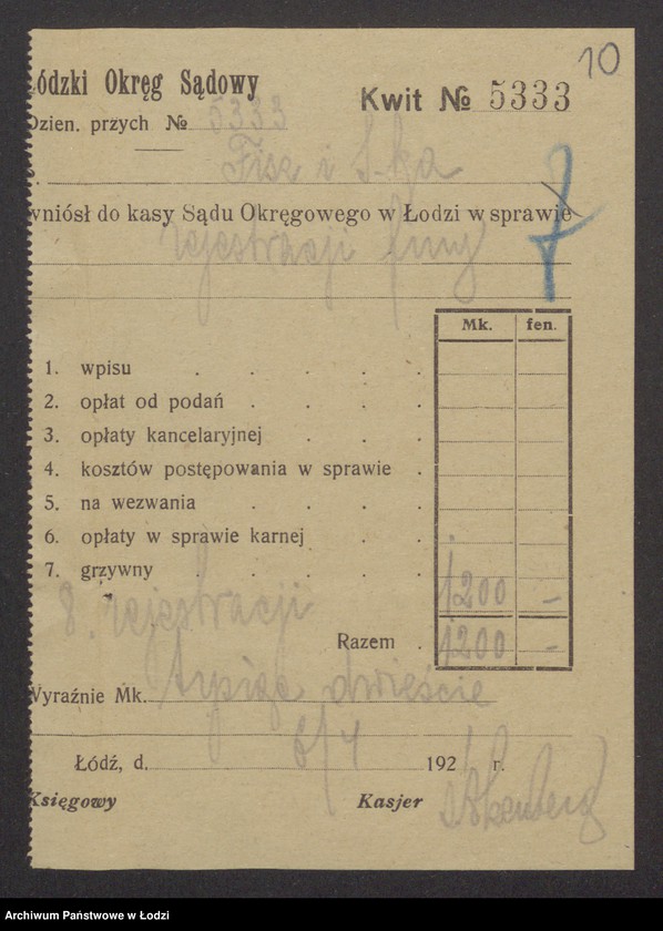 Obraz 12 z jednostki "Judel Fisz, Fajtel Berman- Judel Fisz i S-ka- wyrób i sprzedaż manufaktury"