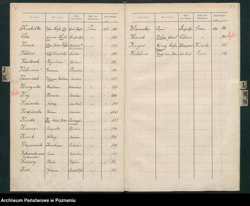 Obraz 16 z jednostki "Spis alfabetyczny małżeństw za 1911"