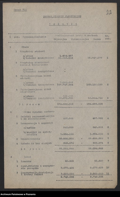 Obraz 19 z jednostki "[Stadniny Koni] - sprawy finansowe, wykazy dochodów i wydatków"