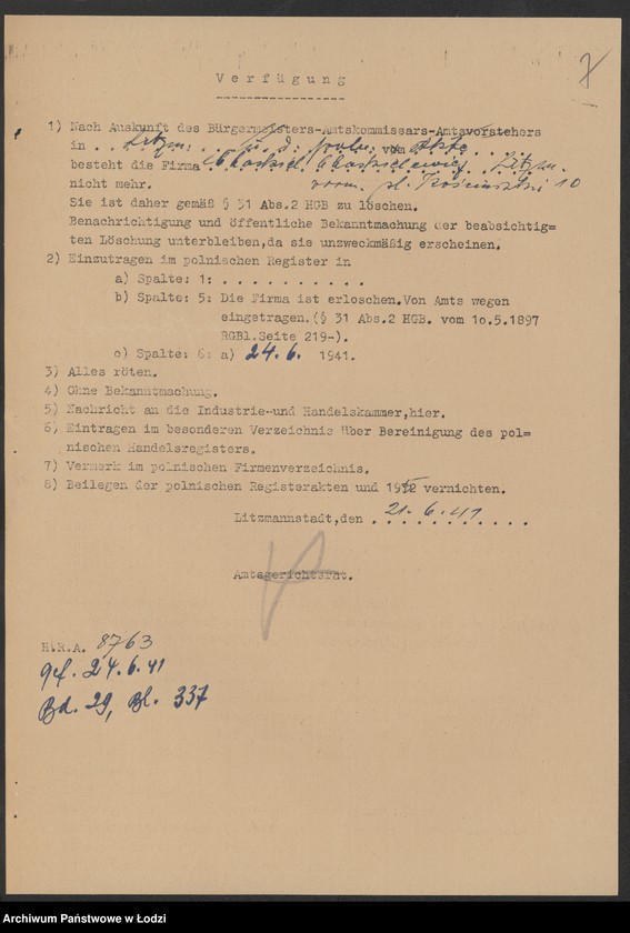 Obraz 9 z jednostki "Chaskiel Chaskielewicz – sprzedaż mięsa"