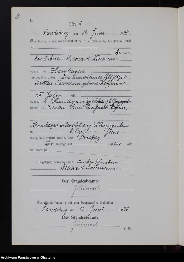 image.from.unit.number "Sterbe-Neben-Register Nr 1 - 18 [ Księga zgonów - wtóropis ]"