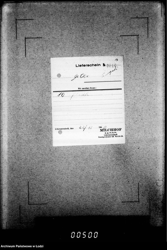 Obraz 14 z jednostki "Quittungen- Lieferscheine Desinfektionsanstalt"