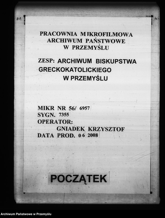 Obraz 1 z jednostki "[Kopie ksiąg metrykalnych parafii Małnów (dekanat Mościska)]"