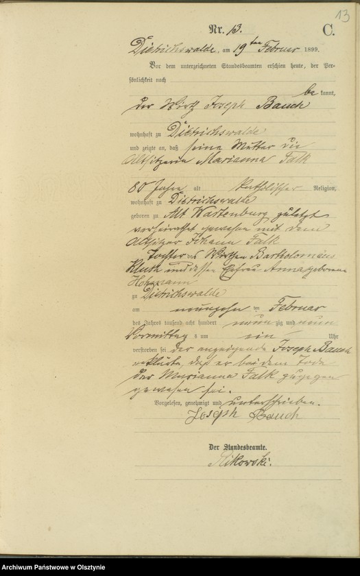 image.from.unit.number "Sterbe-Haupt-Register Nr 1 - 61"