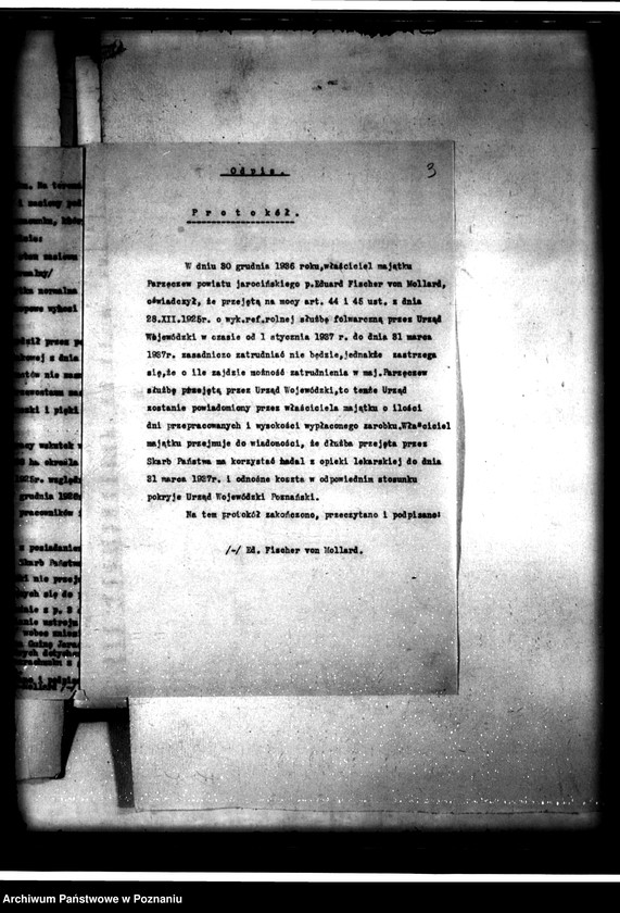 Obraz 6 z jednostki "Majątek Parzęczew powiatu jarocińskiego odprawy z art. 44 ustawa o wykonaniu reformy rolnej"