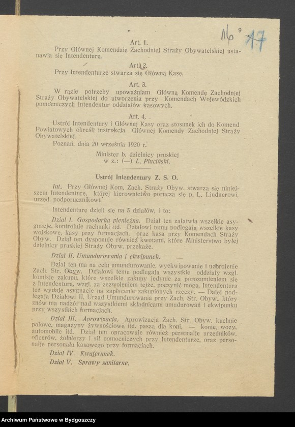 image.from.unit.number "Rozkazy zwykłe Nr: 2, 3, 4, 7, 8 Komendy Głównej Zachodniej Straży Obywatelskiej w Poznaniu"