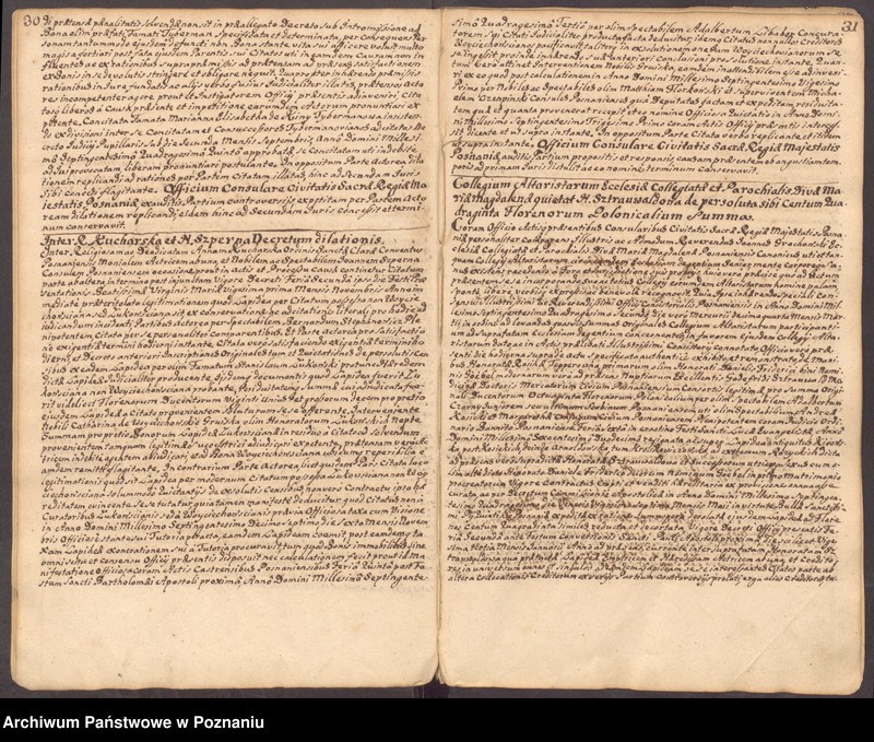 Obraz 20 z jednostki "Prothocollum nobilis officii consularis civitatis SR.Mtis Posnaniae."