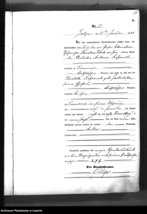 Obraz 16 z jednostki "[Księga urodzeń]"