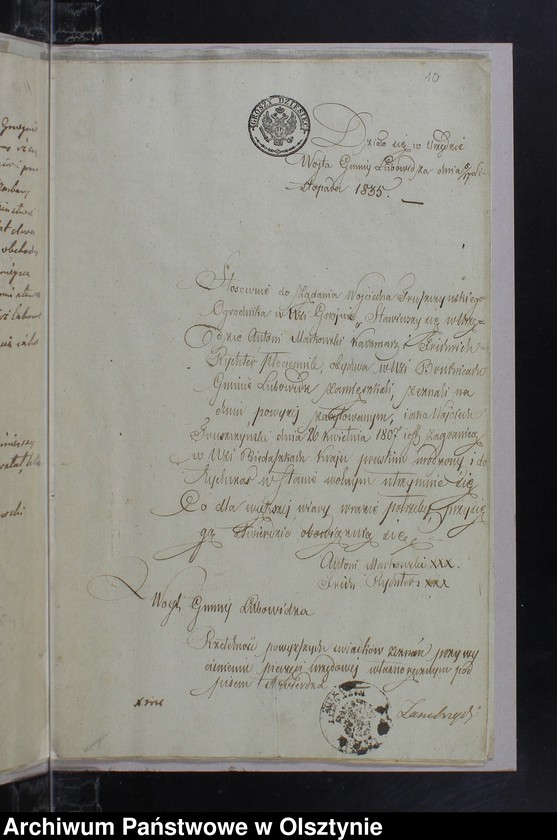 image.from.unit.number "Annexa należące do Aktów Małżenstwa w parafii Sarnowskiey z roku 1835"