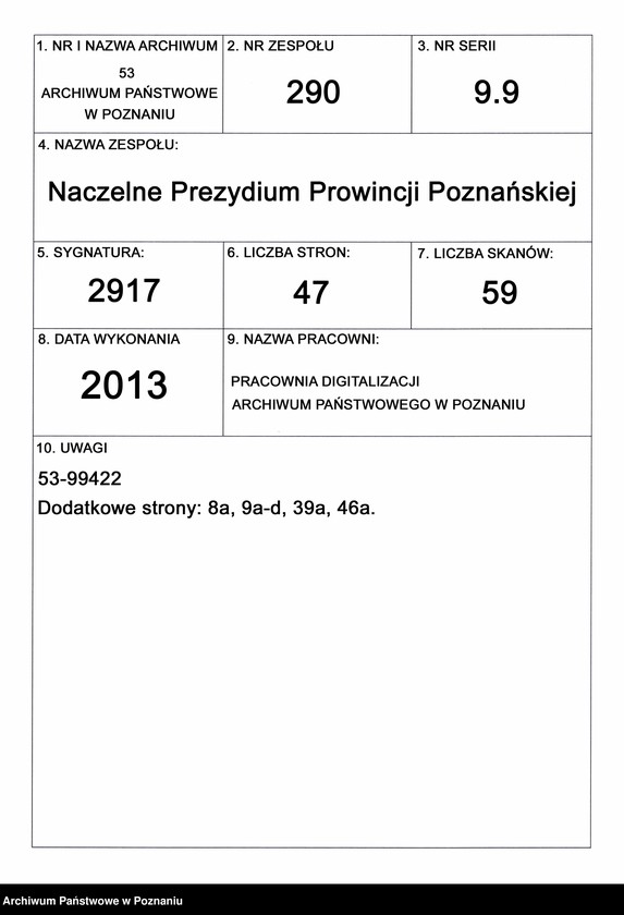 Obraz 1 z jednostki "Acta generalia des Oberpäsidialkommissars Landrat von Madai zu Kosten betreffend die Verfolgung der polnisch-revolutionären Umtriebe im Kreise Schildberg /Ostrzeszów/."