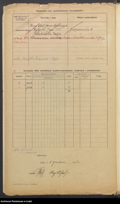 image.from.unit.number "Księga inwentarzowa nieruchomości m. Łodzi ul. Julianowska"