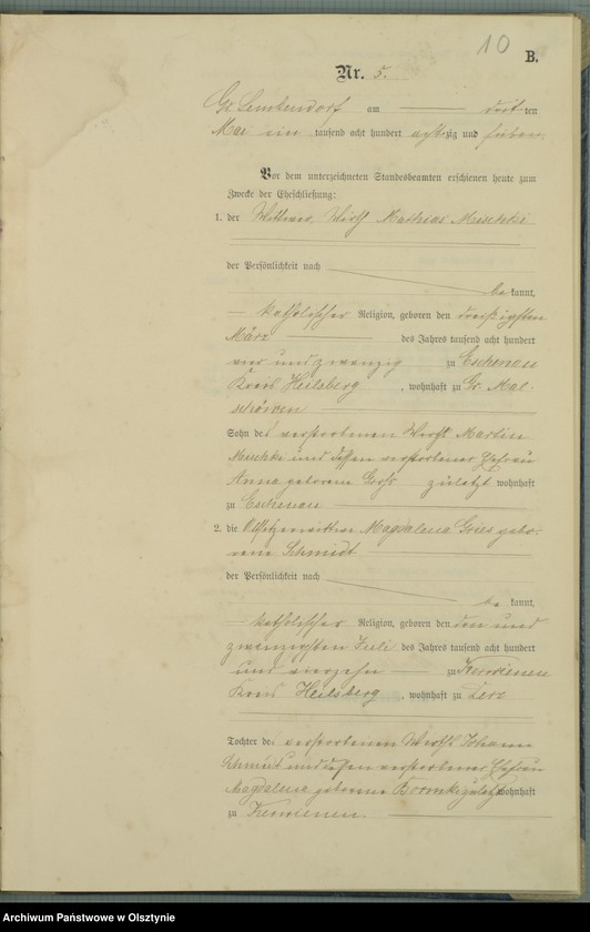 image.from.unit.number "Heiraths-Haupt-Register Nr 1 - 14"